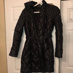 Guess belted mid size jacket